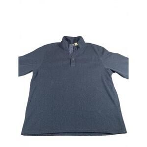L.L Bean Heavy Henley Men's Blue XL-Reg Pullover (flaw)